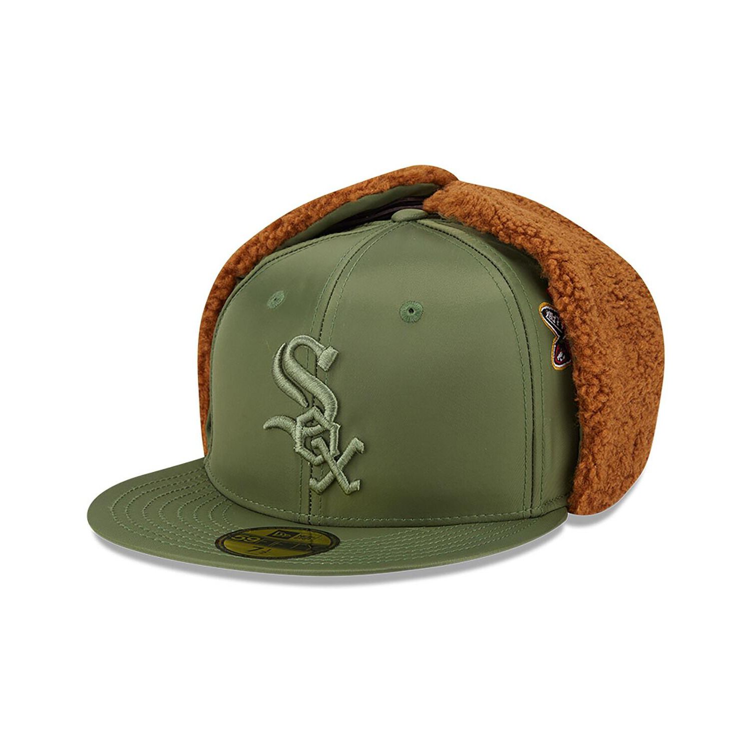 x Alpha Industries Men's Olive Chicago White Sox Dog Ear 59FIFTY Fitted Hat