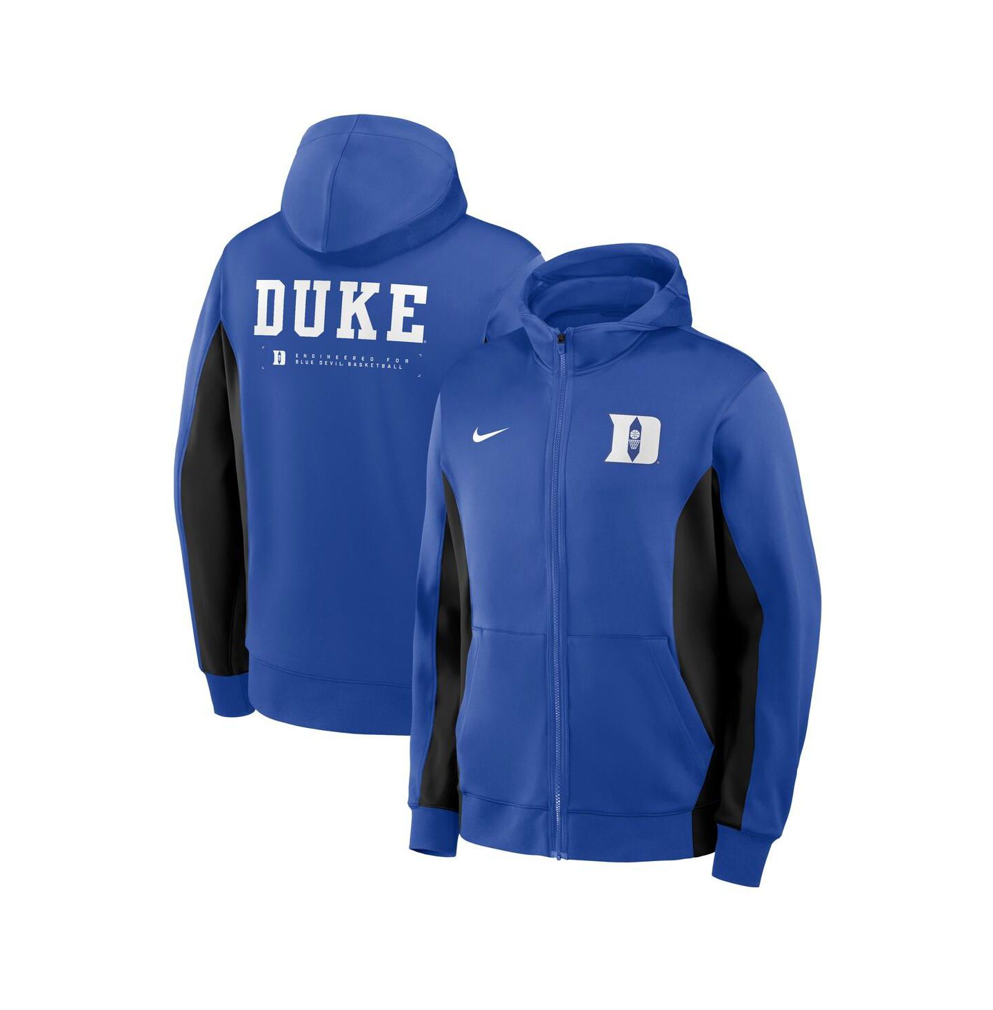 Мужская куртка Nike Royal/Black Duke Blue Devils Dri-FIT Game Full-Zip Hoodie Jacket — фото 1