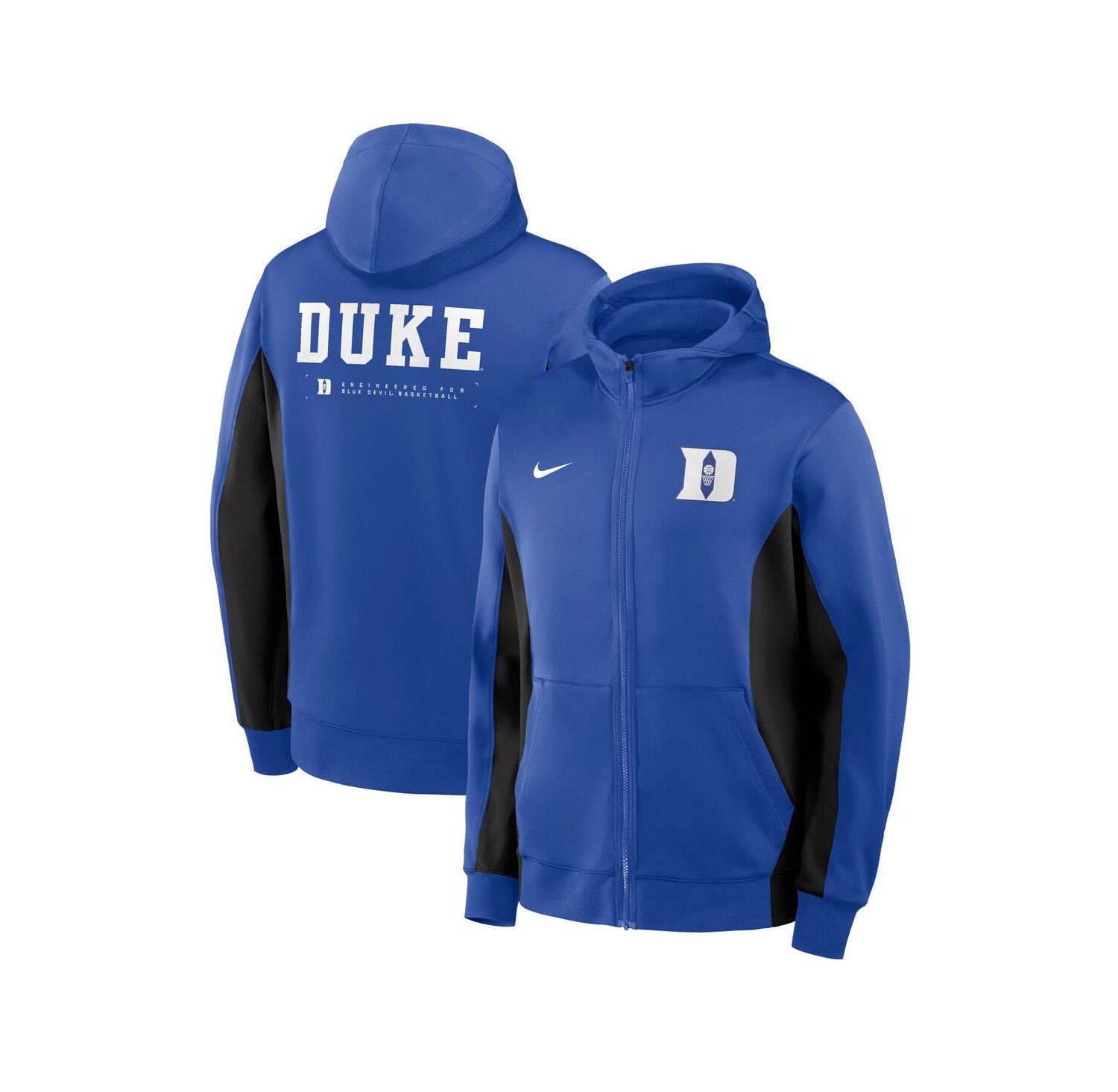 Men's Royal/Black Duke Blue Devils Dri-FIT Game Full-Zip Hoodie Jacket
