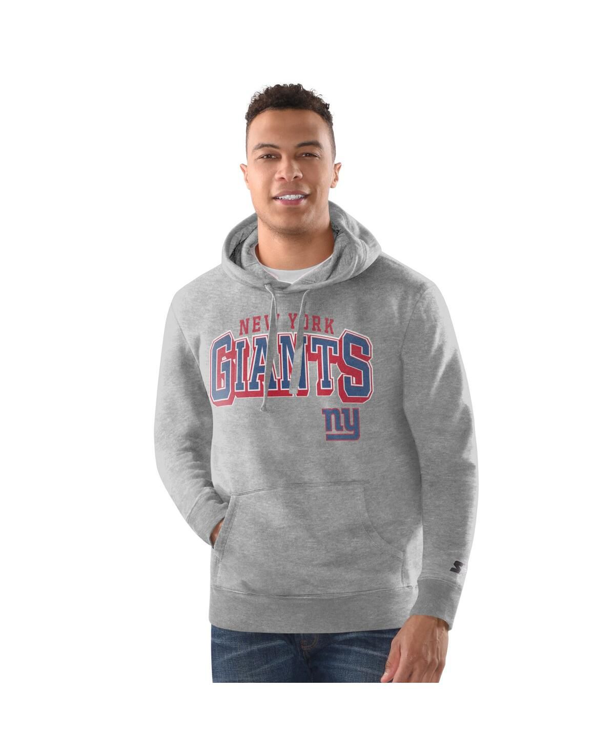Мужской пуловер с капюшоном Heather Grey New York Giants