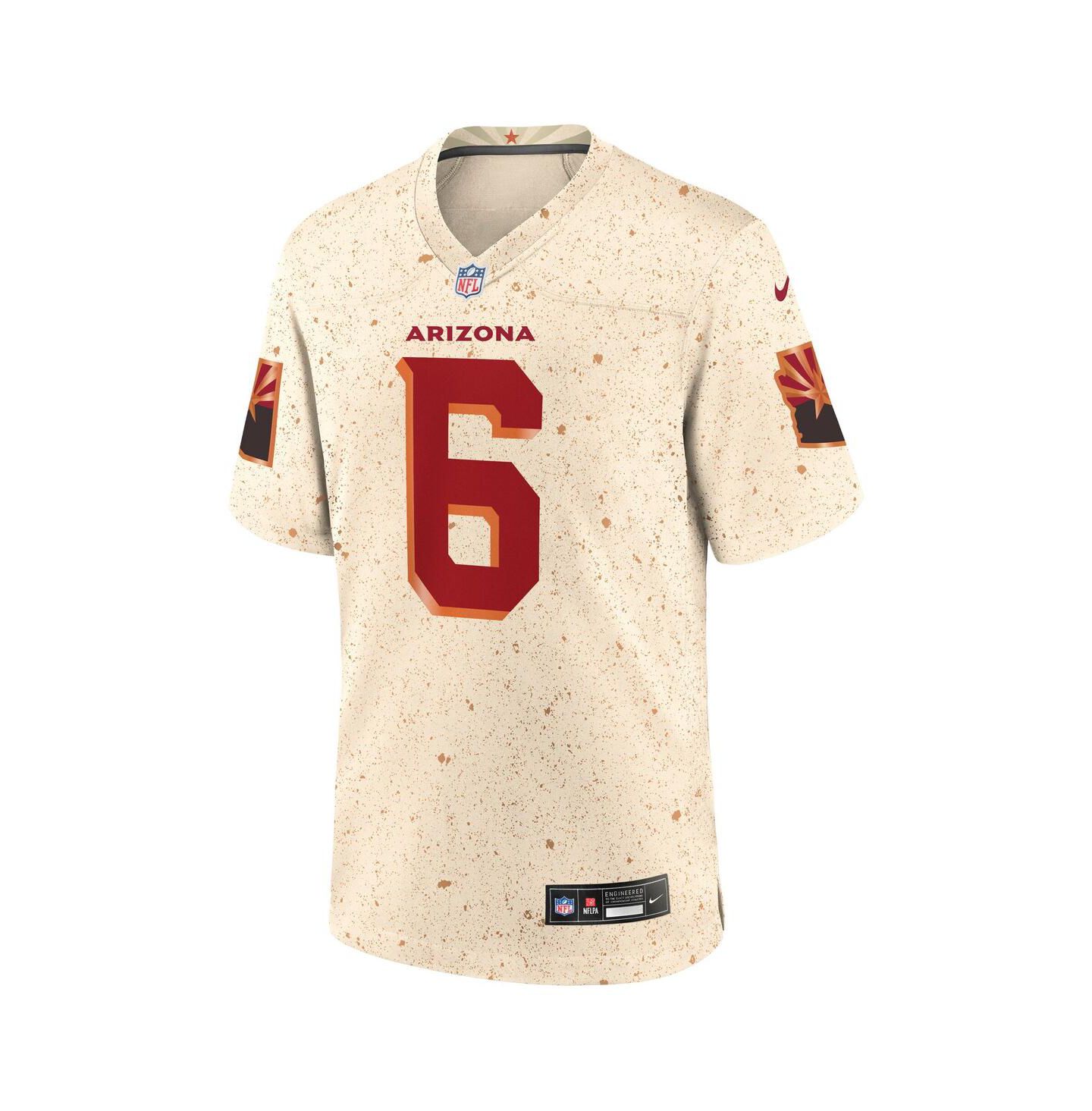Мужской топ Nike James Conner Natural Arizona Cardinals 2025 Rivalries Collection Game Jersey — фото 2