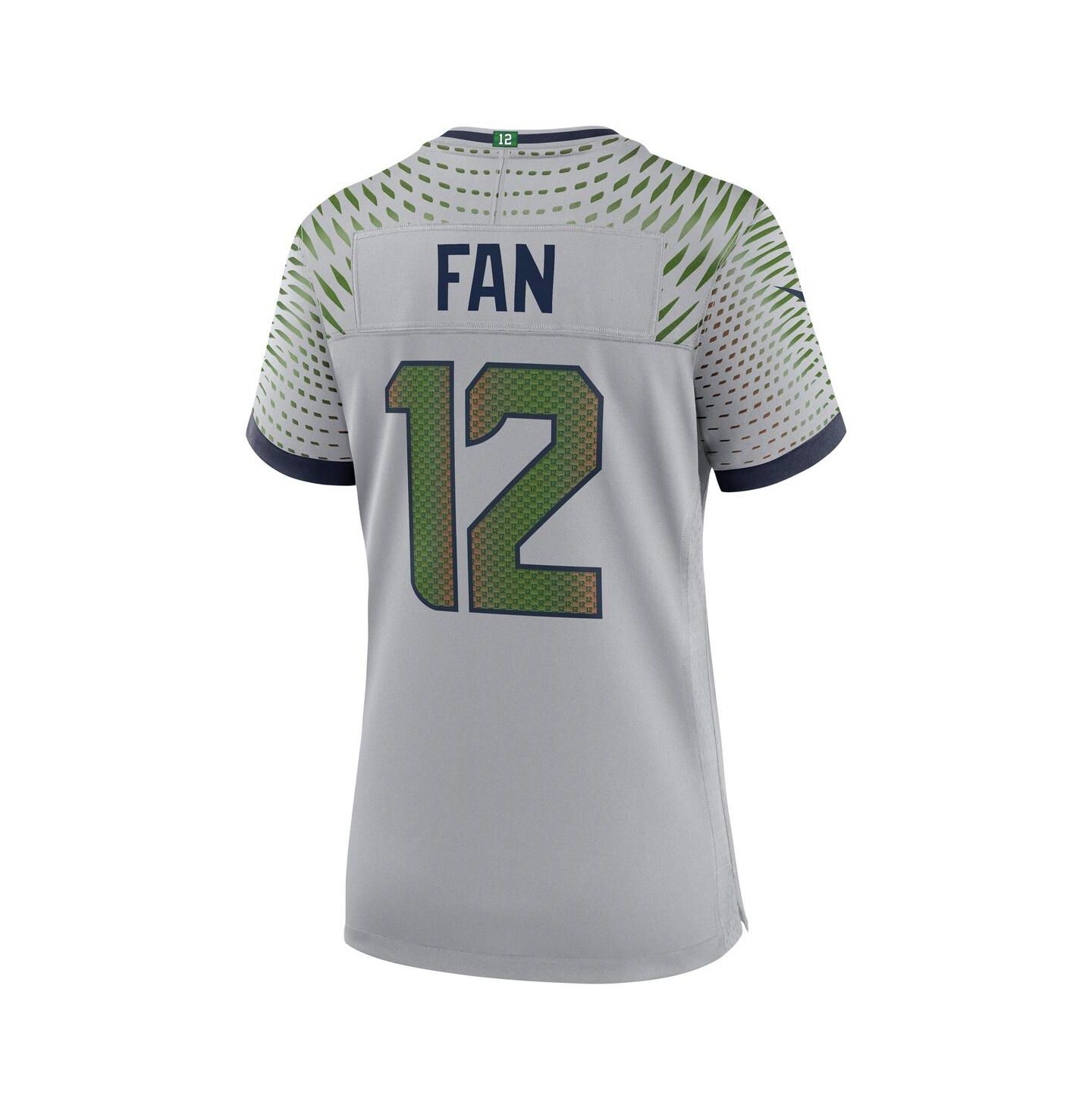 Женский топ Nike 12s Wolf Gray Seattle Seahawks 2025 Rivalries Collection Game Jersey — фото 3