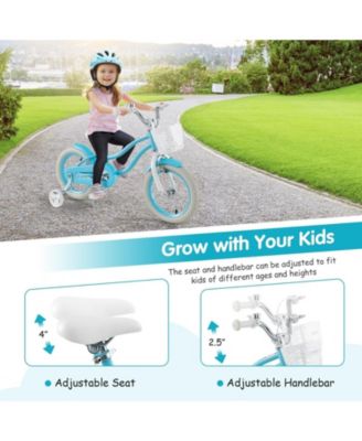 14 Inch Kids Bike with Dual Brakes, Adjustable Seat, and Training Wheels
