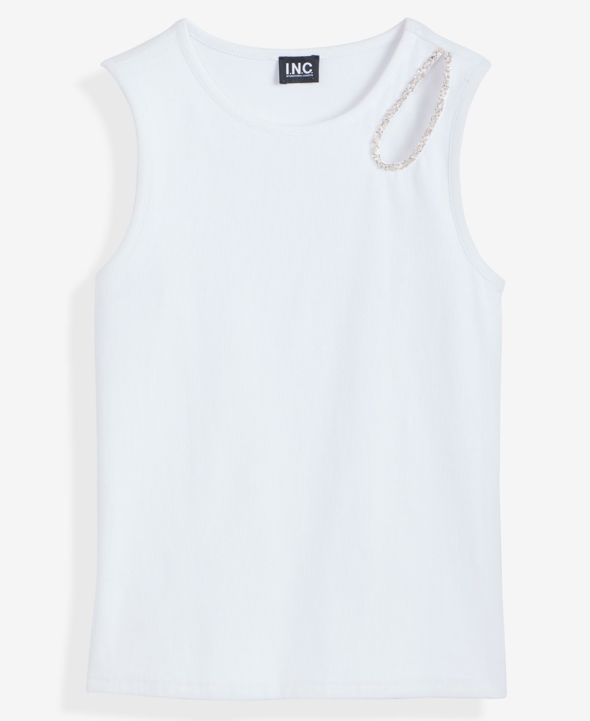 I.n.c. International Concepts Women's Embellished Cutout Sleeveless Top, Macy's Exclusive