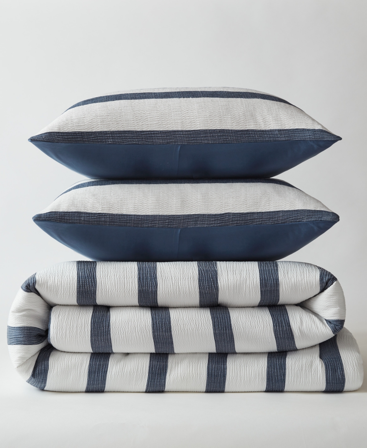 510 Design Merritt Yarn-dyed Striped 3-pc. Comforter Set, King/california King In Blue