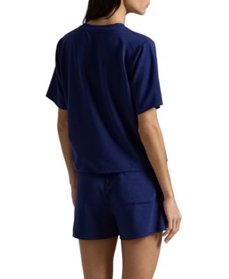 Women's 2-Piece Crewneck Top and Shorts Pajama Set
