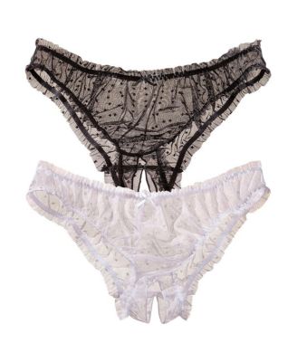 Women's 2 Pack Sheer Open Panties