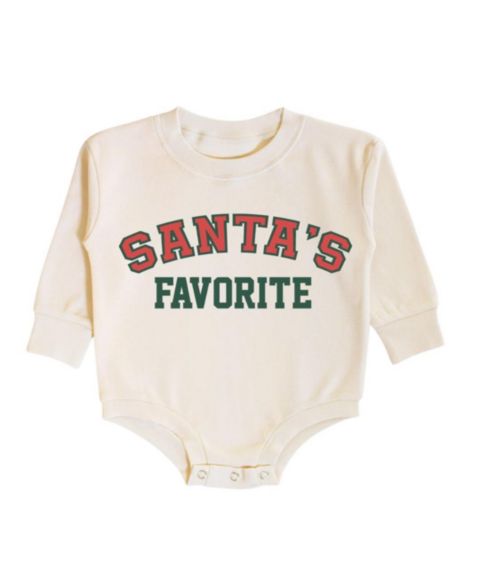 Комбинезон Sweet Wink Santa's Favorite Christmas Long Sleeve для мальчиков-малышей, цвет: Натуральный