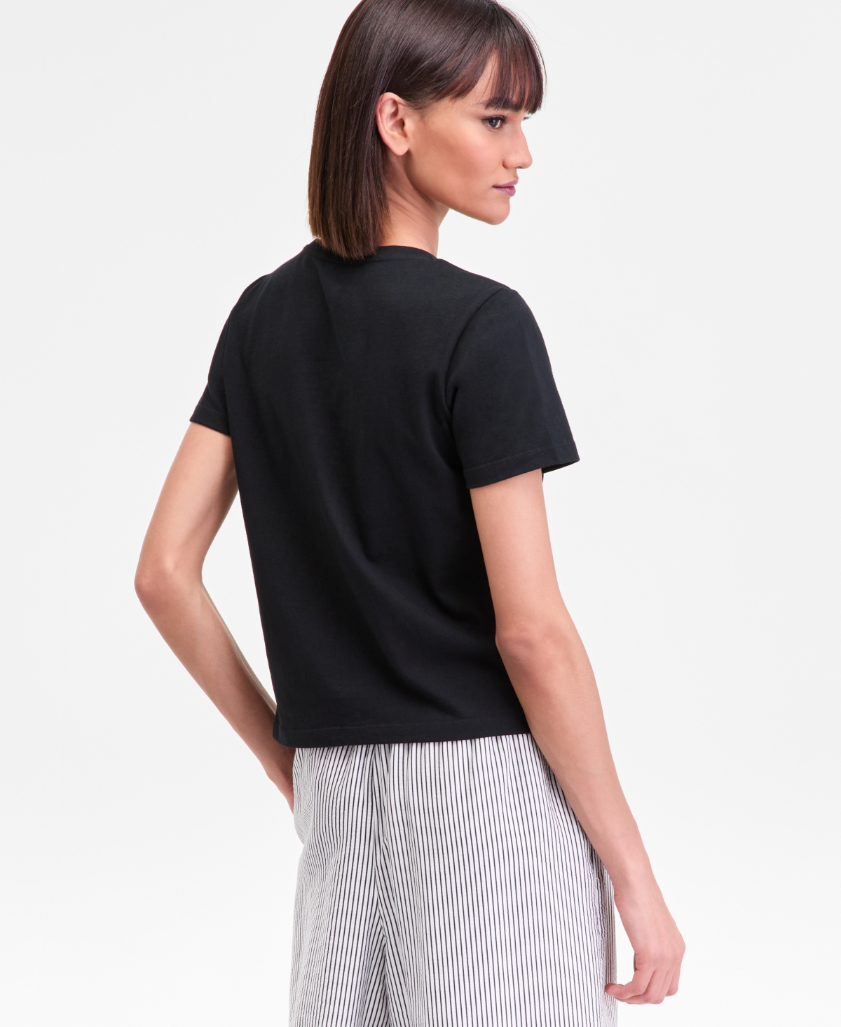 I.n.c. International Concepts Women's Floral Soutache Cotton T-Shirt, Macy's Exclusive