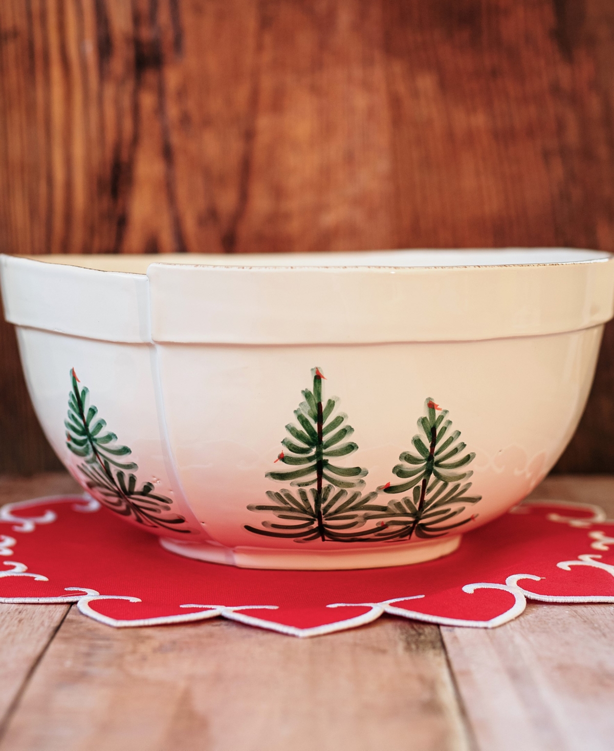 Vietri Lastra Holiday Centerpiece Bowl