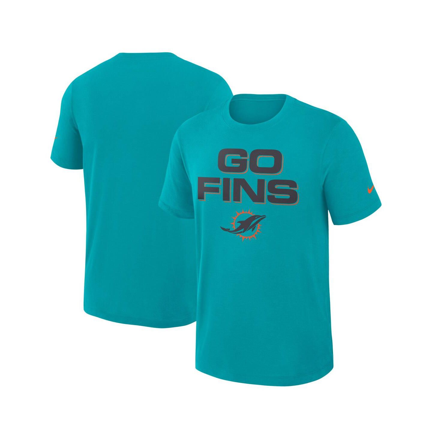 Мужская футболка Nike Turbo green Miami Dolphins 2025 Rivalries Collection Slub Dri-FIT — фото 1