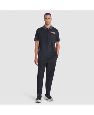 Men's Black San Francisco 49ers 2025 Rivalries Collection Sideline Victory Striped Dri-FIT Polo Shirt
