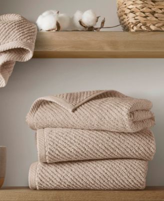 Diagonal Ribbed Cotton 6-Pc. Towel Set