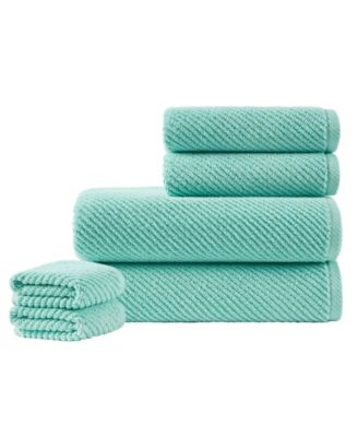 Diagonal Ribbed Cotton 6-Pc. Towel Set