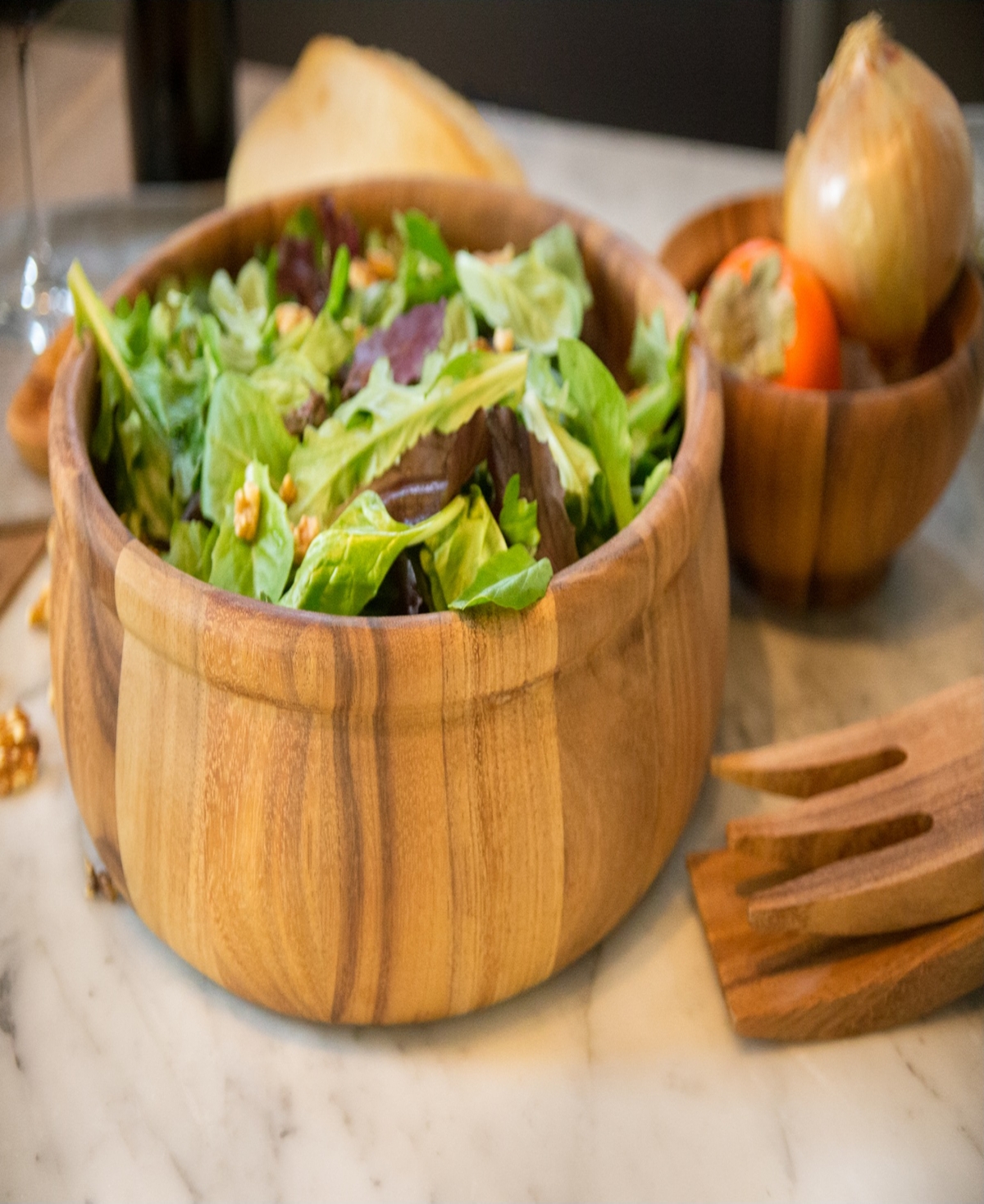 Ironwood Bead Rim 12" Salad Bowl