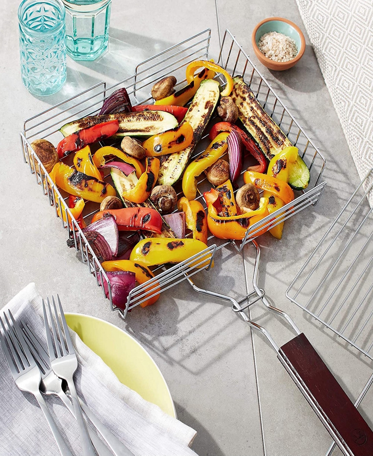 Outset Rosewood 12.25" Grill Basket In Metallic