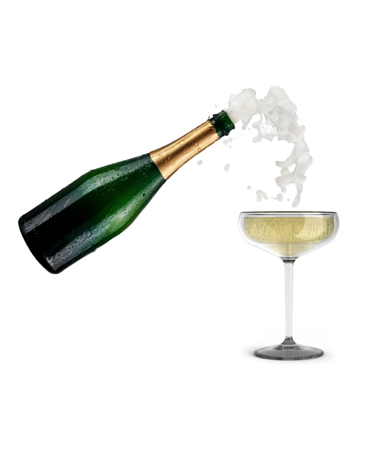 Outset 4 Oz. Coupe Champagne Glasses, Set Of 2 In Transparent