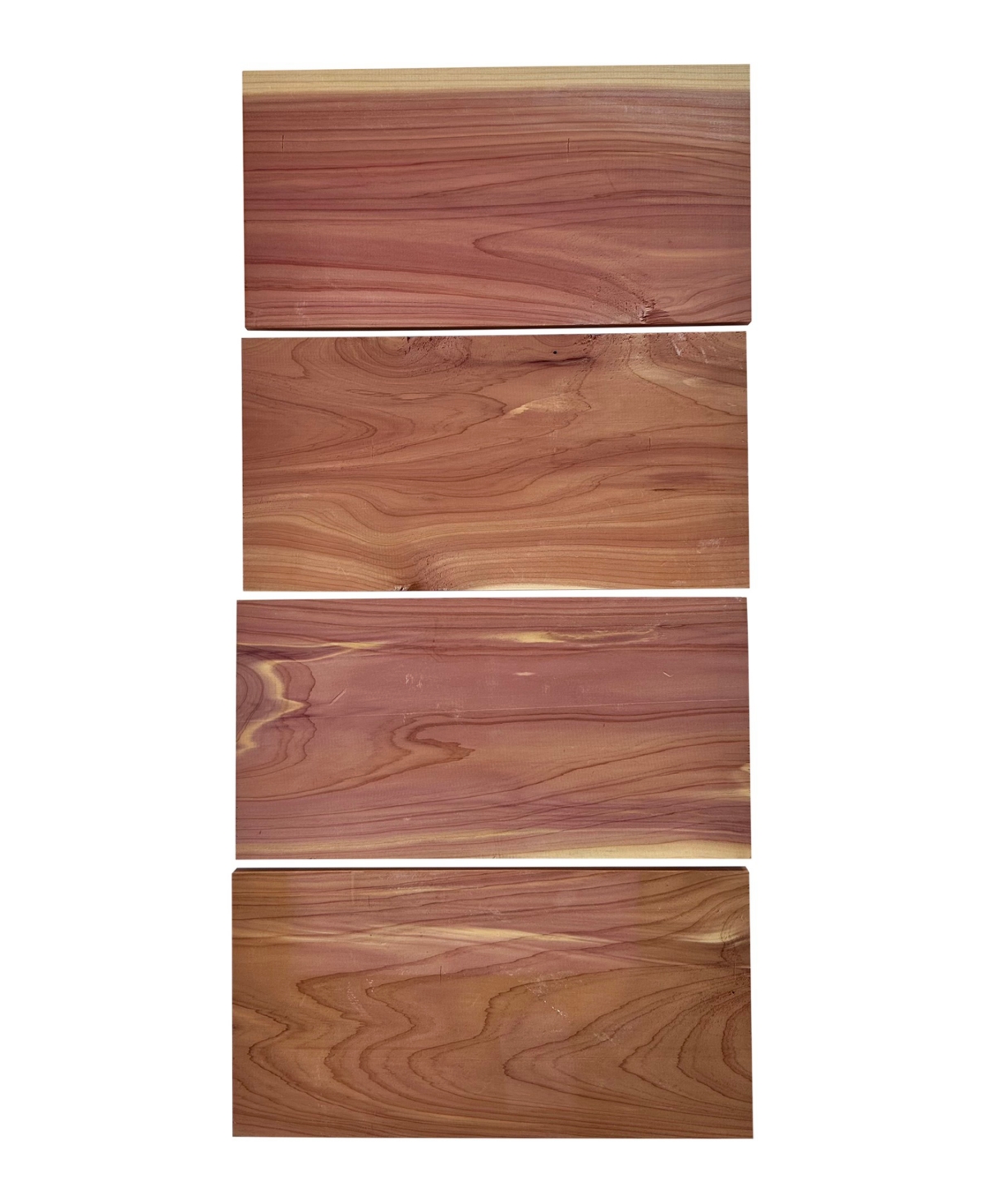 Outset Cedar Set Of 4, Planks In Brown