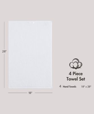 Diagonal Ribbed Cotton 4-Pc. Hand Towel Set