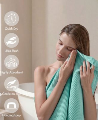 Diagonal Ribbed Cotton 4-Pc. Hand Towel Set