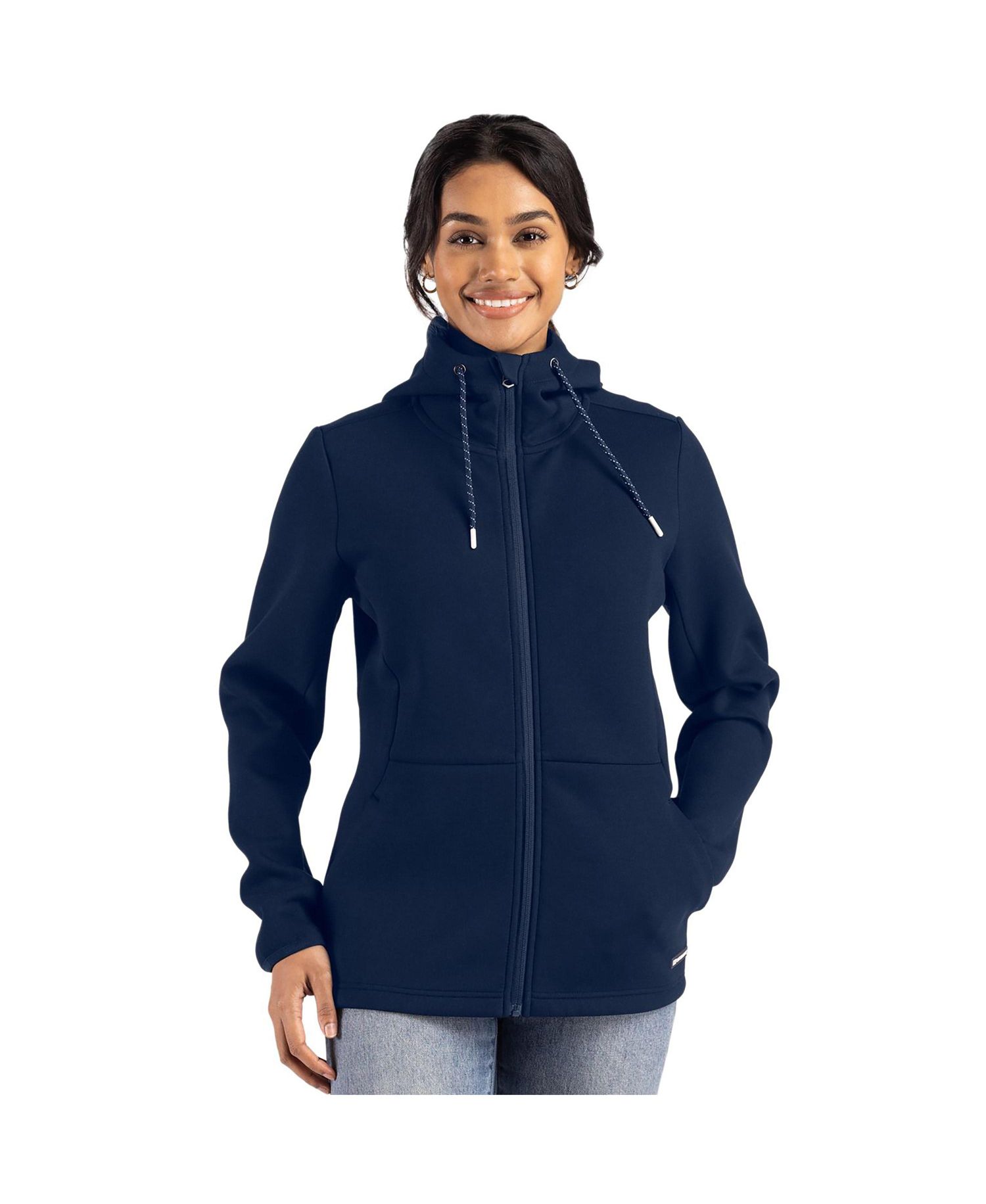 Women's Cutter and Buck Roam Epic Comfort Recycled Full Zip Hooded Jacket