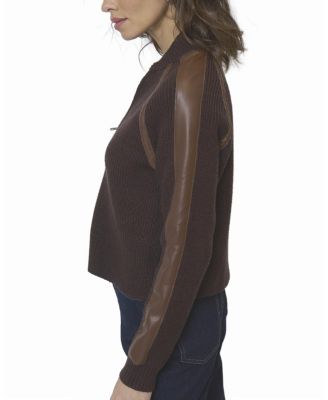 Women's Atlas Raglan Leather Trim Zip Up