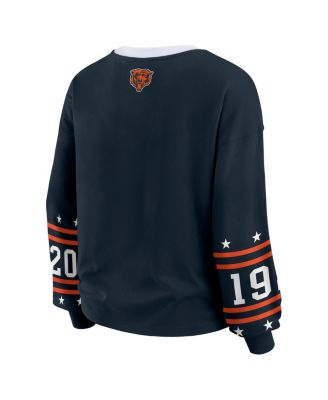 Women's Navy Chicago Bears Sport Long-Sleeve T-Shirt