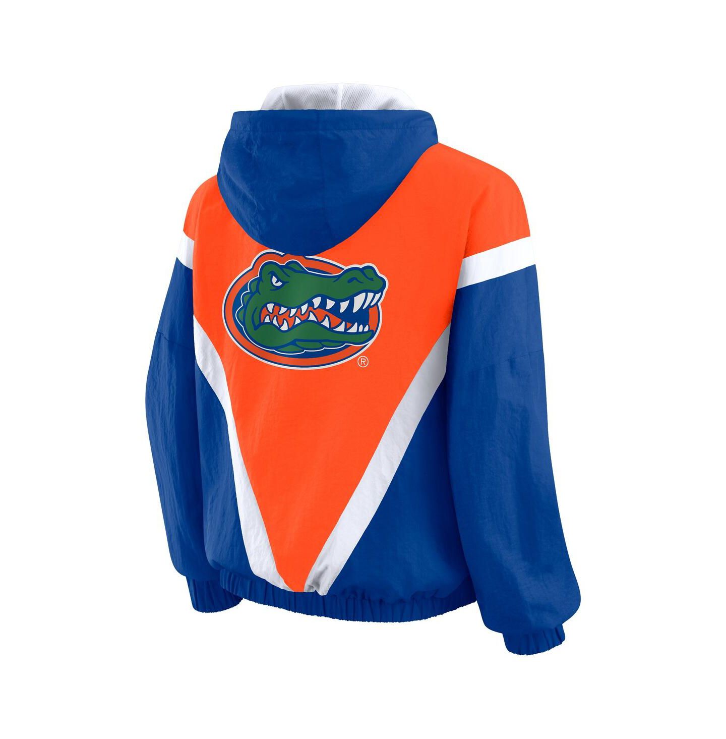 Женские худи WEAR by Erin Andrews Orange/Royal Florida Gators Color Block Full-Zip Windbreaker Jacket — фото 3