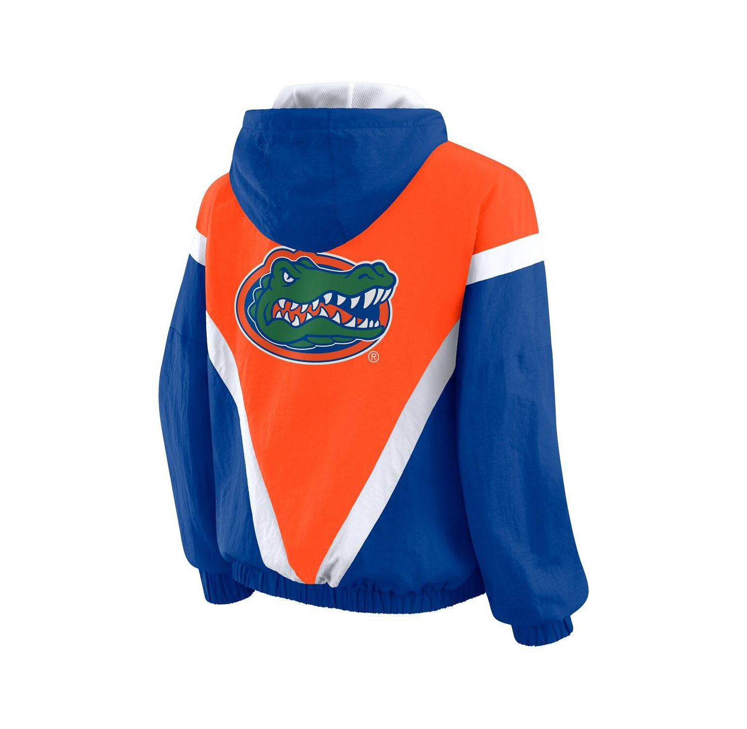 Women's Orange/Royal Florida Gators Color Block Full-Zip Hoodie Windbreaker Jacket