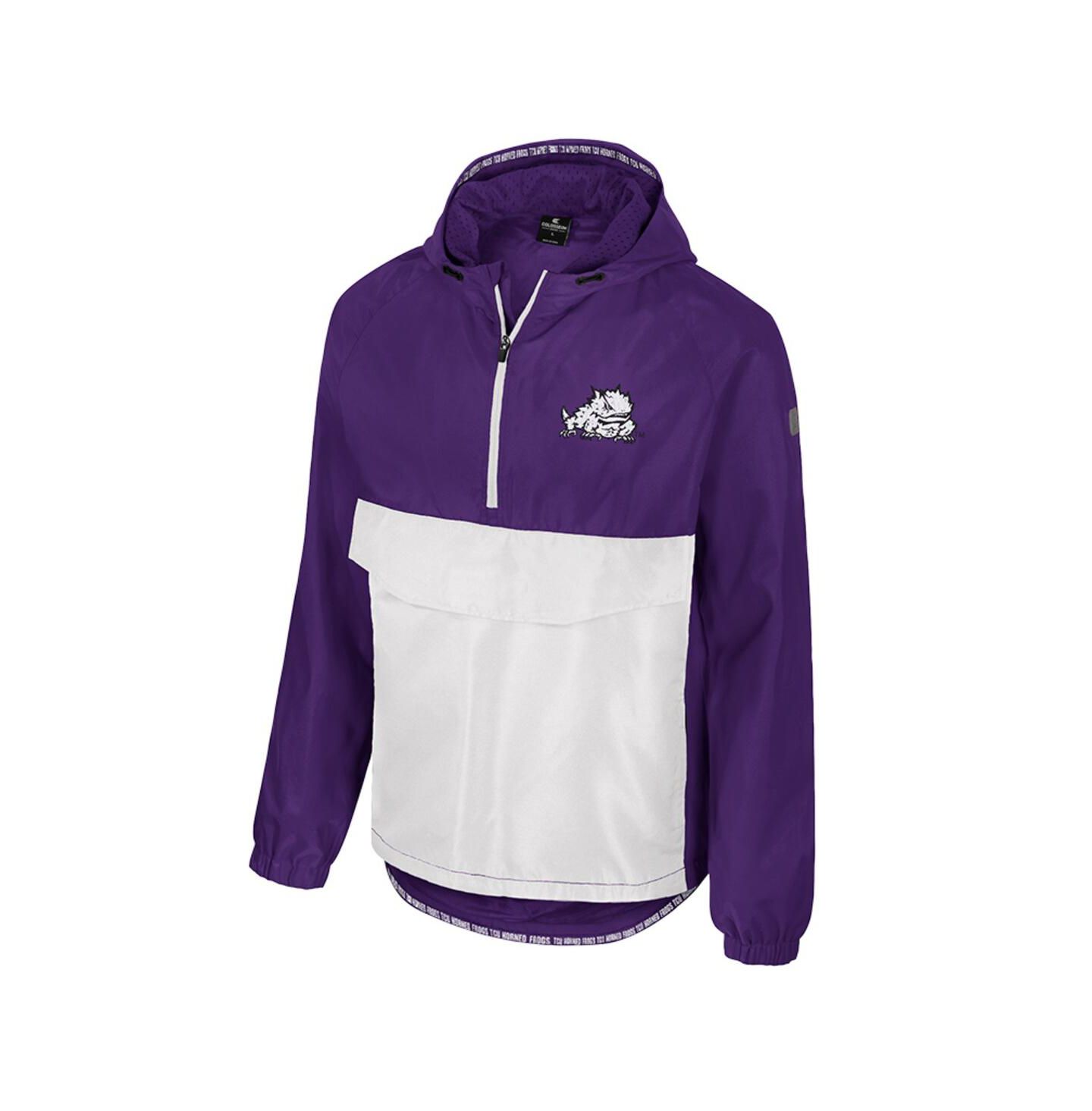 Мужская куртка Colosseum Purple TCU Horned Frogs Reloaded Anorak Half-Zip — фото 2