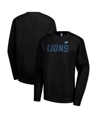 G-III 4Her by Carl Banks - Women's Black Detroit Lions Dot Print Team Graphic Fleece Pullover Sweatshirt