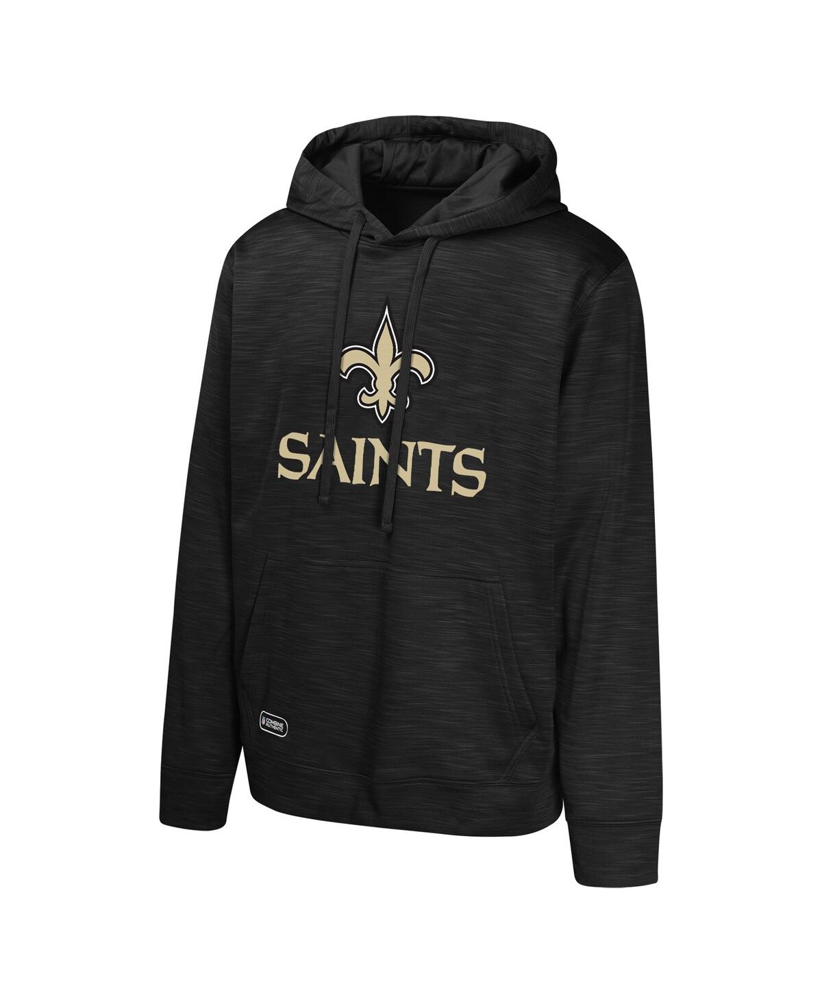 Outerstuff Men's Black New Orleans Saints Streak Fleece Pullover Hoodie In Black