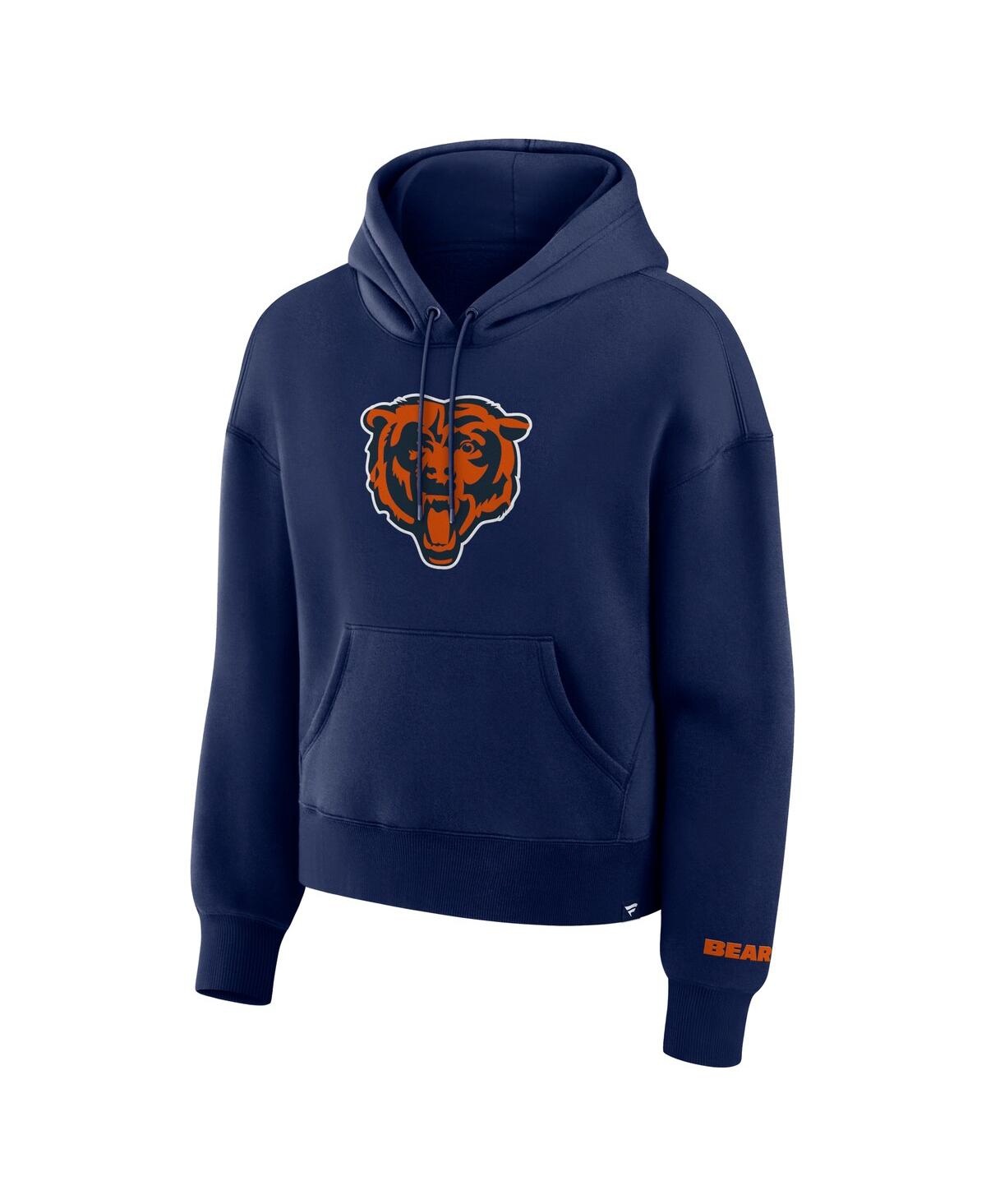 Fanatics Women's Navy Chicago Bears Legacy Fleece Pullover Hoodie