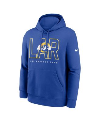 Men's Royal Los Angeles Rams Busted Play Club Fleece Pullover Hoodie