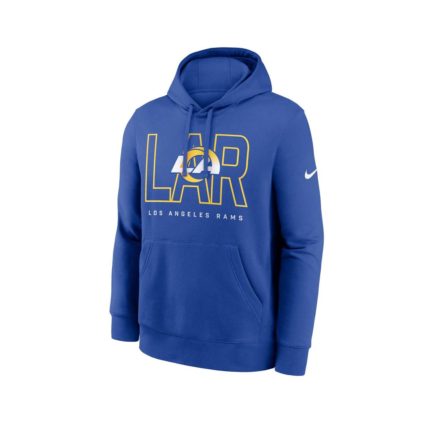 Men's Royal Los Angeles Rams Busted Play Club Fleece Pullover Hoodie