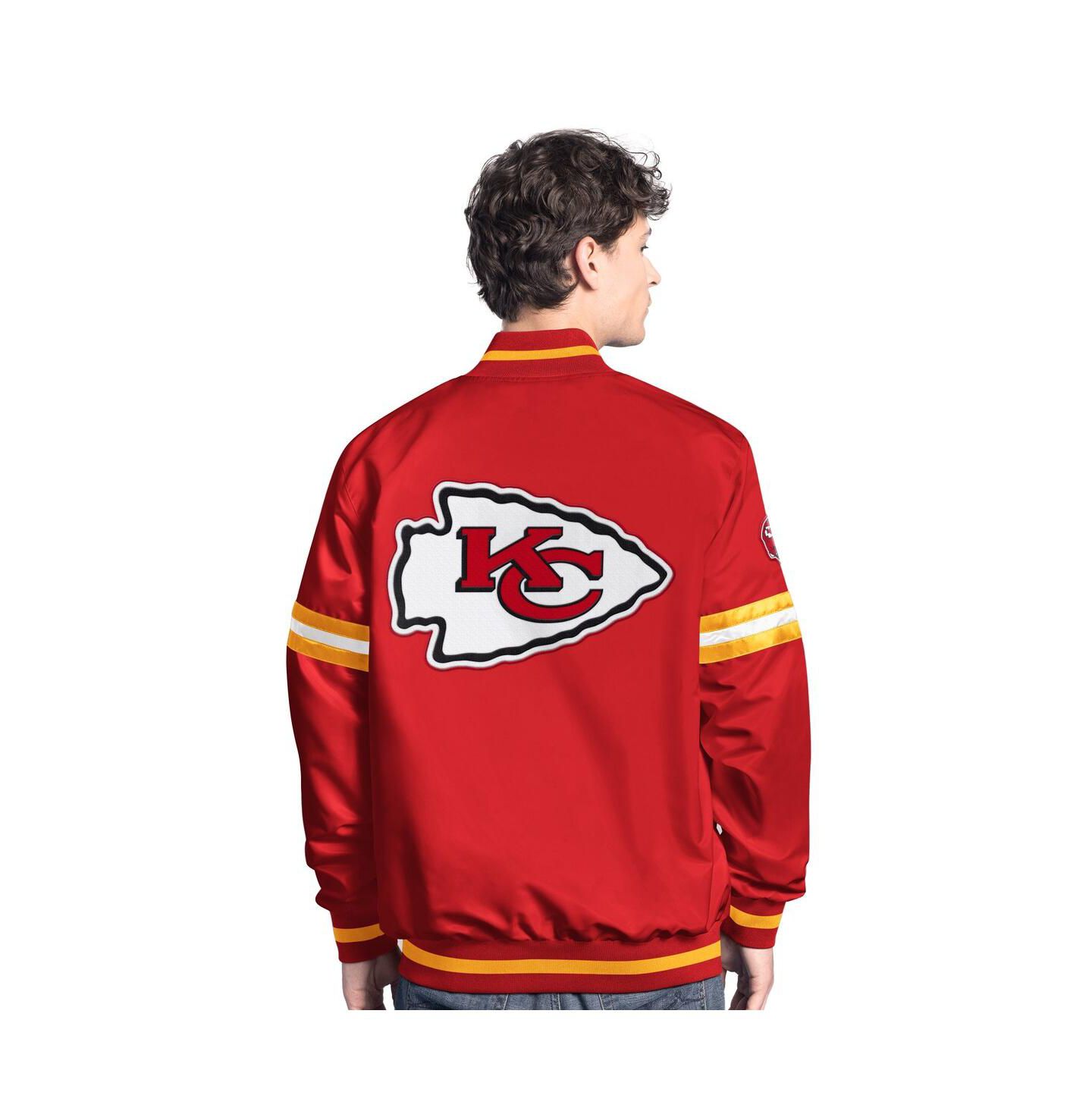 Мужская куртка Starter Red Kansas City Chiefs Scout Full-Snap Varsity — фото 2