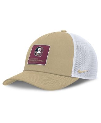 Nike - Men's Gold/White Florida State Seminoles 2025 On-Field Rise Engineered Trucker Adjustable Hat