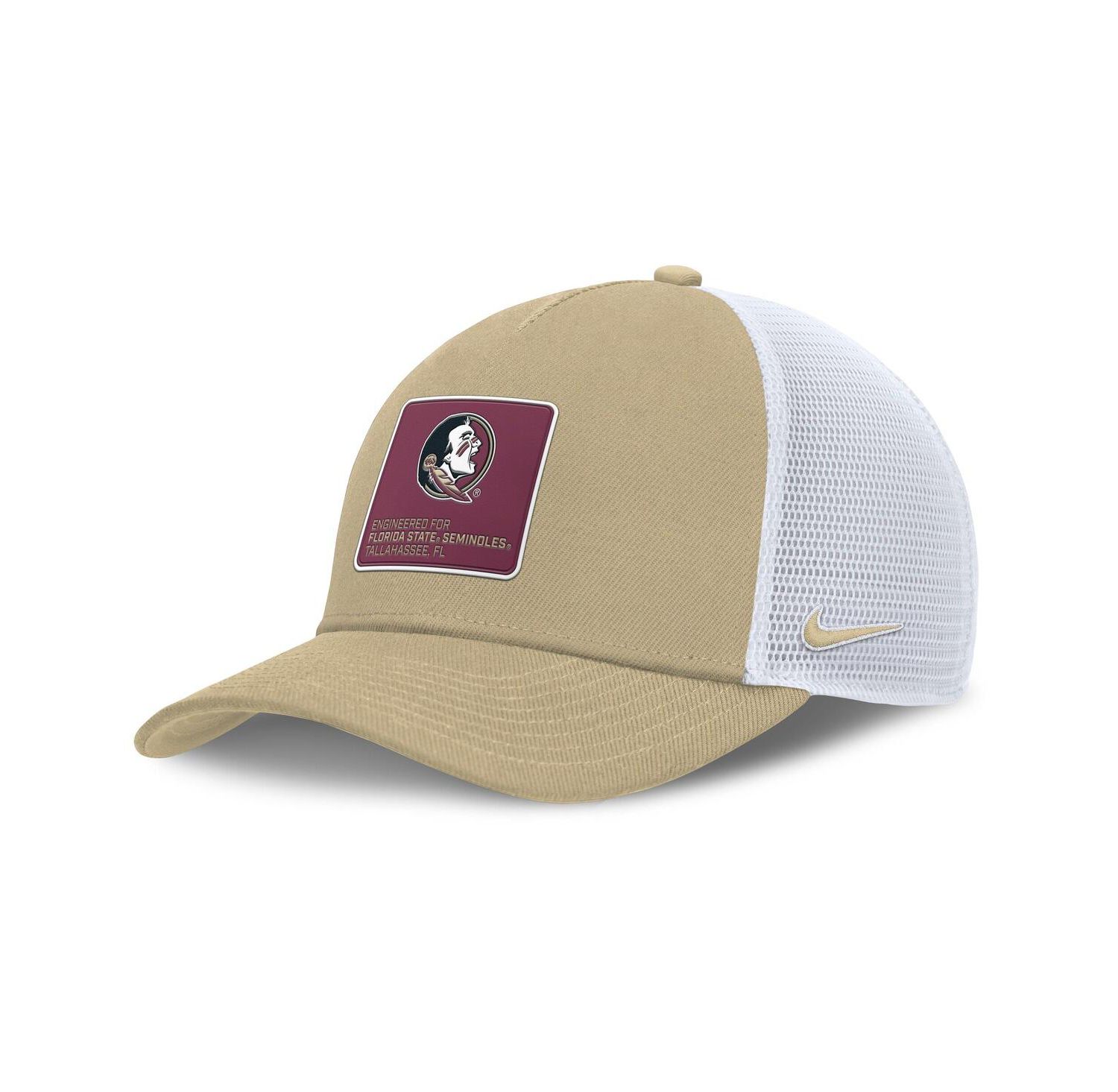 Men's Gold/White Florida State Seminoles 2025 On-Field Rise Engineered Trucker Adjustable Hat