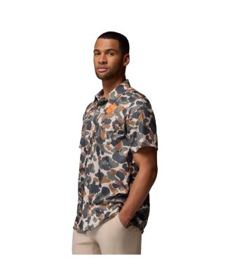 Men's Camo Clemson Tigers Super Slack Tide Omni-Wick Button-Up Shirt