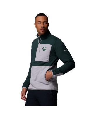 Men's Green/Gray Michigan State Spartans Hike Omni-Wick Half-Zip Pullover Sweatshirt