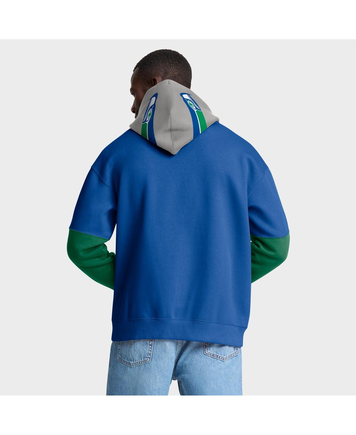 Fanatics Men's Royal Seattle Seahawks Helmet Retro Pullover Hoodie