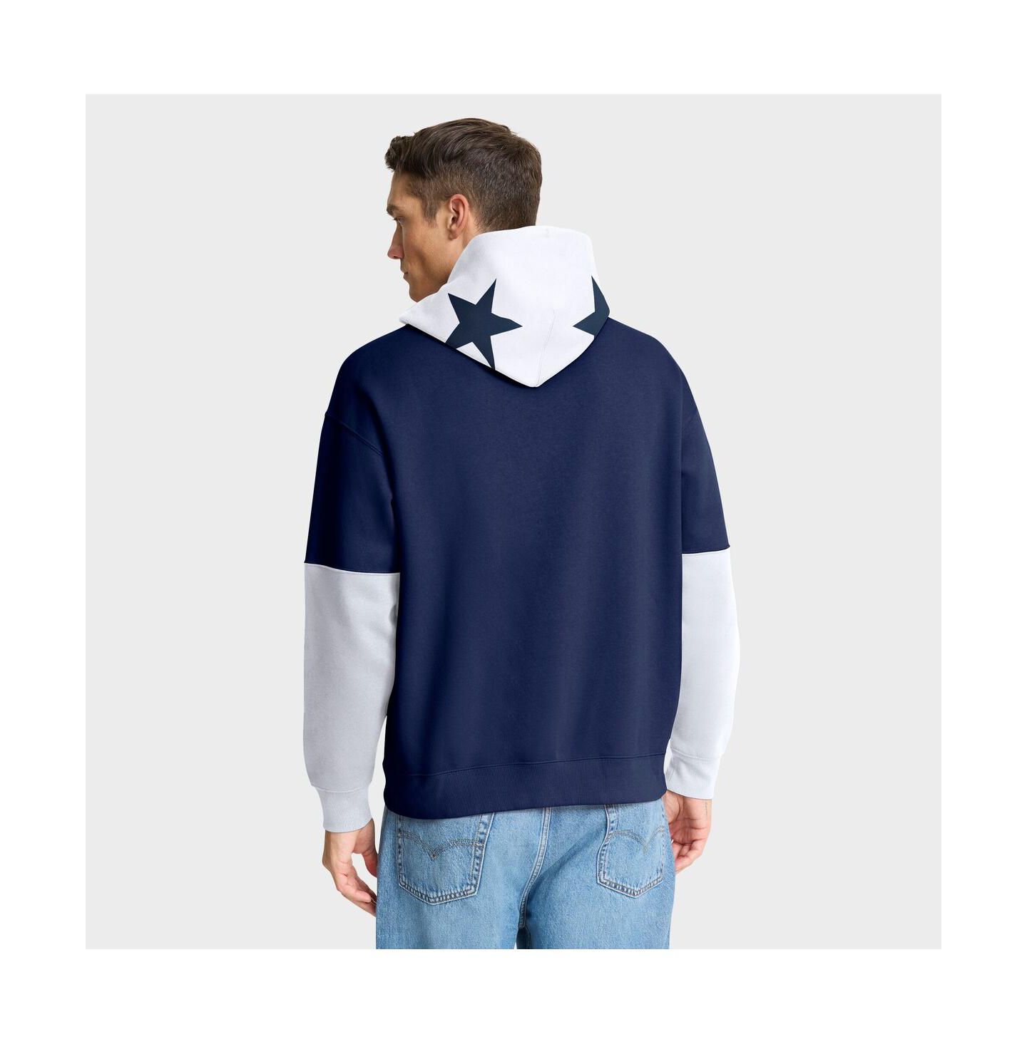 Мужское худи Fanatics Navy Dallas Cowboys Helmet Retro Pullover — фото 3