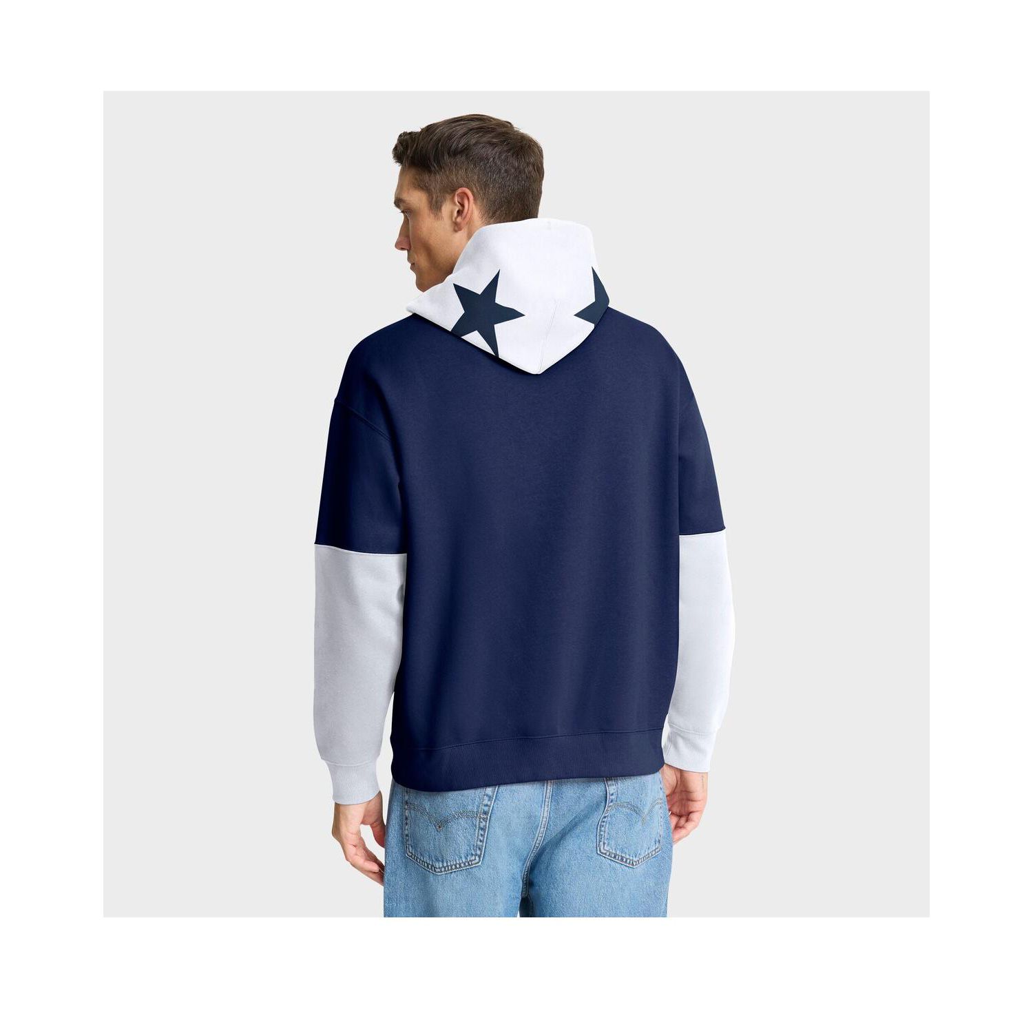 Men's Navy Dallas Cowboys Helmet Retro Pullover Hoodie