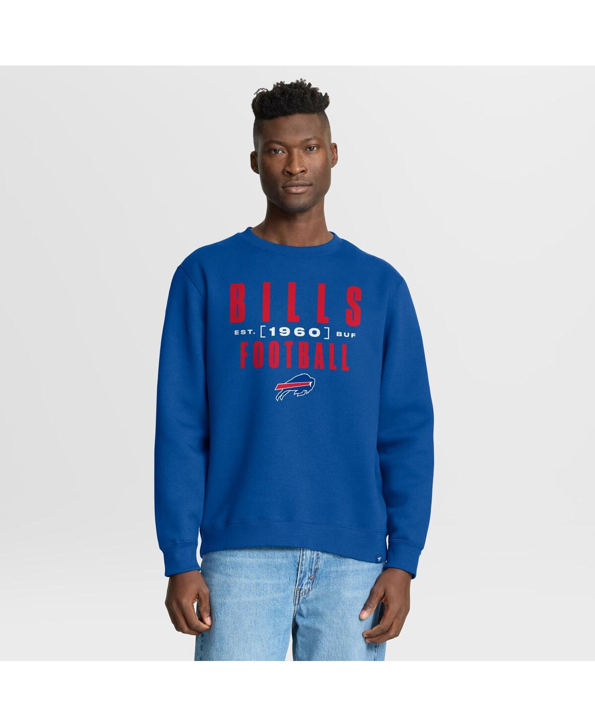 Fanatics Men's Royal Buffalo Bills Powerful Throw Legacy Pullover Sweatshirt