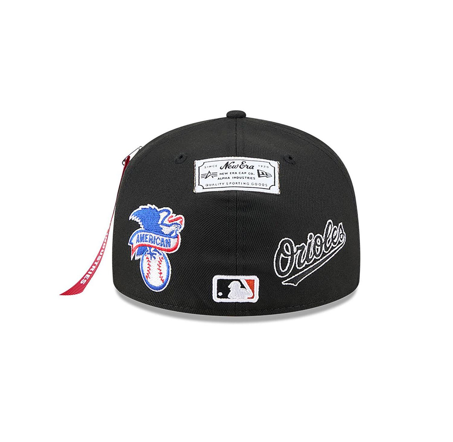 x Alpha Industries Men's Black Baltimore Orioles 59FIFTY Fitted Hat