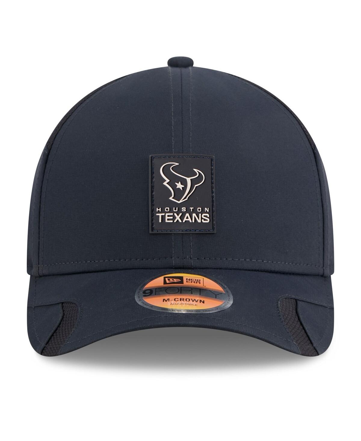 New Era Men's Navy Houston Texans 2025 Sideline M-crown 9forty Adjustable Hat In Blue