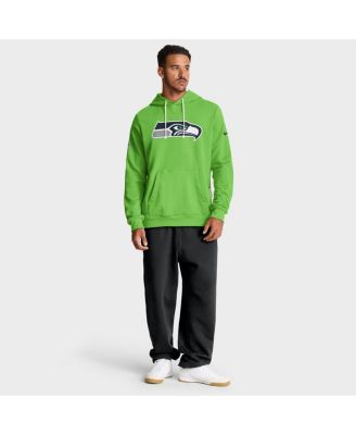 Men's Neon Green Seattle Seahawks Sideline Standard Issue Initial Home Dri-FIT Hoodie