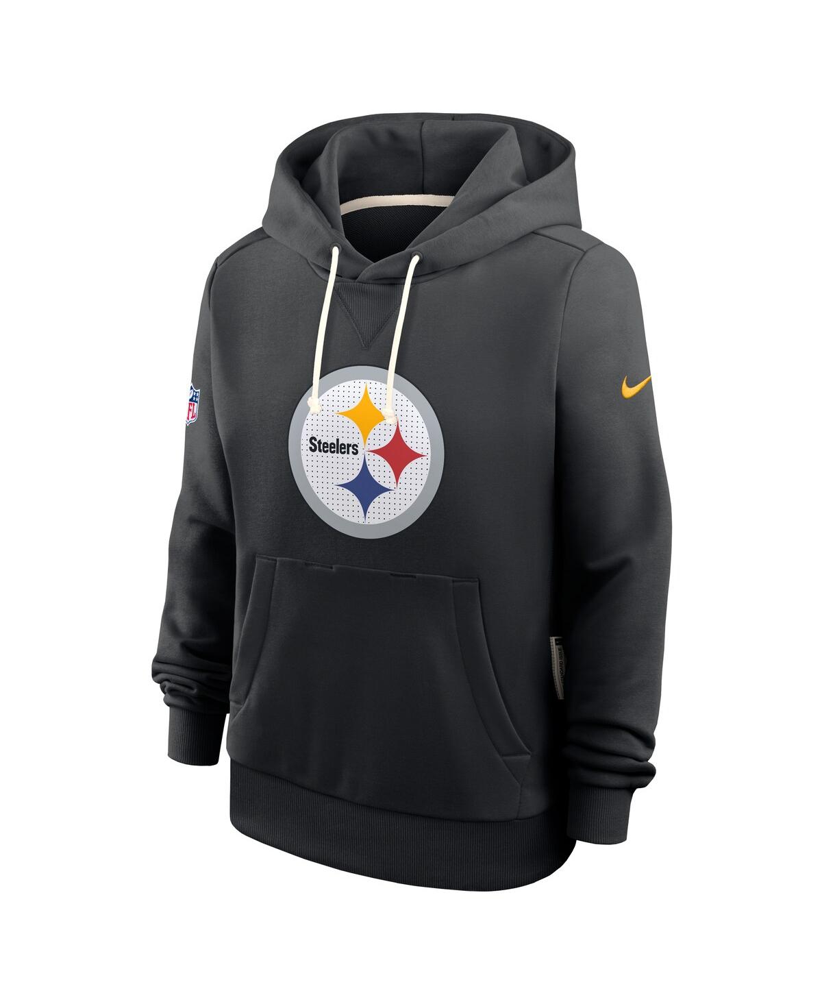 Nike Women's Black Pittsburgh Steelers Sideline Standard Issueâ Initial Homeâ Dri-fit Hoodie In Black