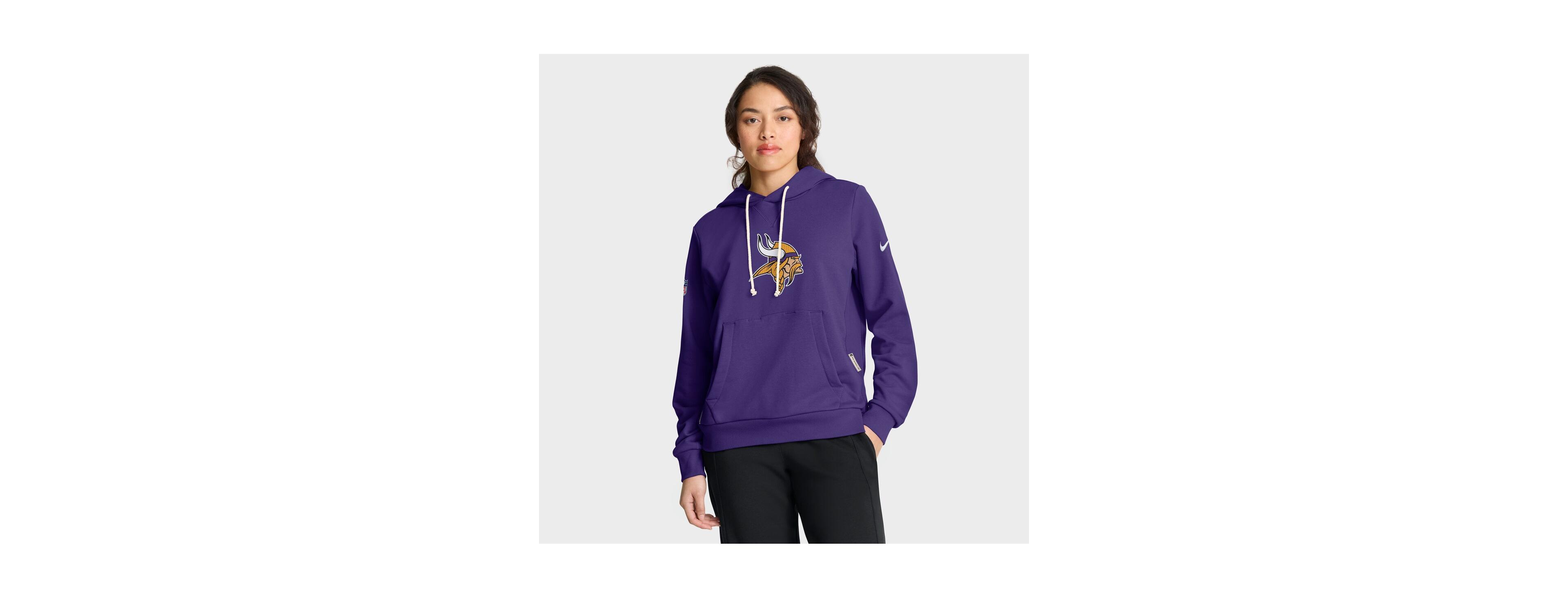 Nike Women's Purple Minnesota Vikings Sideline Standard Issue Initial Home Dri-fit Hoodie