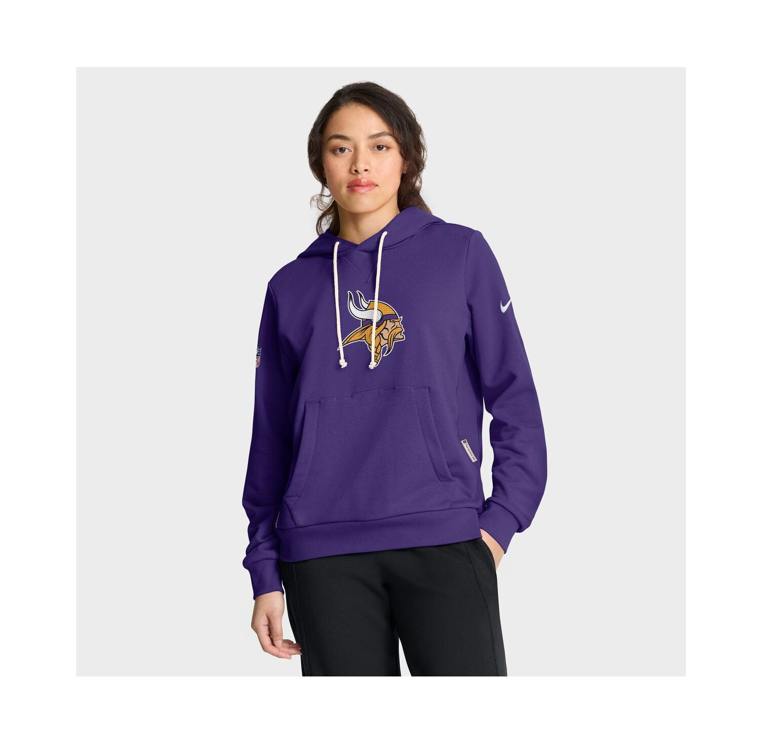 Women's Purple Minnesota Vikings Sideline Standard Issue Initial Home Dri-FIT Hoodie